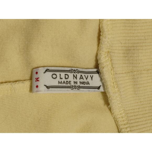 Old Navy Crop Cardigan Sweater Shawl Collar Stretch Knit Yellow Womens Size M - Picture 4 of 5